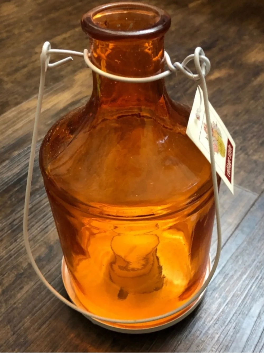 Hanging Glass Bottle Lanterns | Indoor Outdoor Tea Light Holders | Choose Color